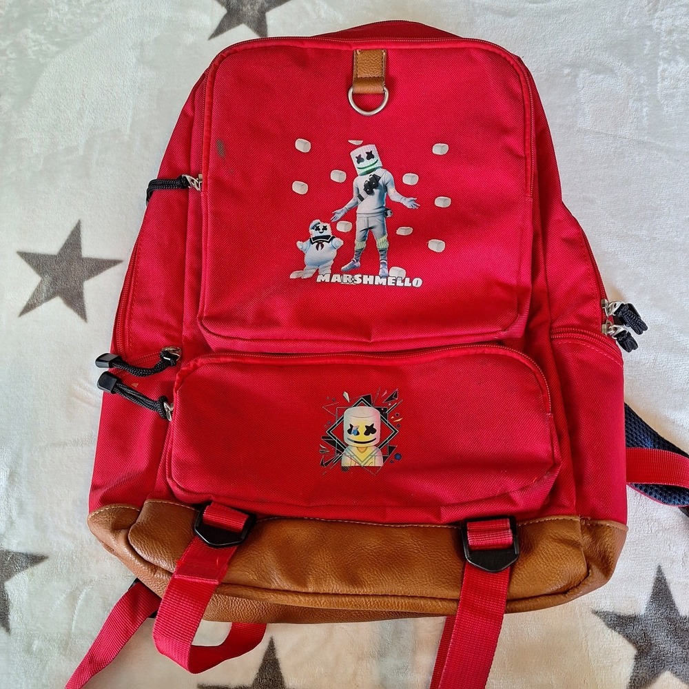 DJ Marshmellow Full Size Backpack Fortnite Kids School Gamer Gaming Travel